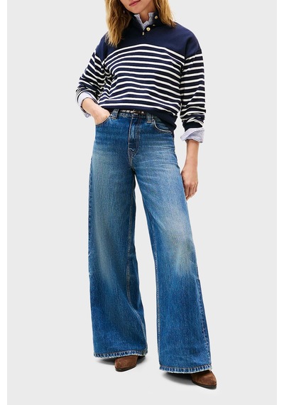 Tommy Hilfiger Bayan Kazak Ww0ww47467 0fı Lacivert-beyaz Lacivert-beyaz