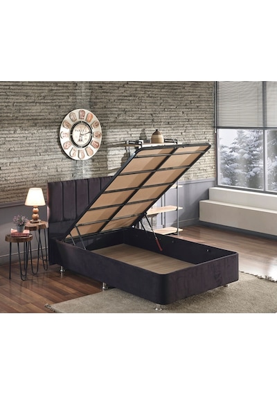 Nironyatak Niron Juliette 120X200 Bir Buçuk Kişilik Lüks Yatak Seti - Siyah
