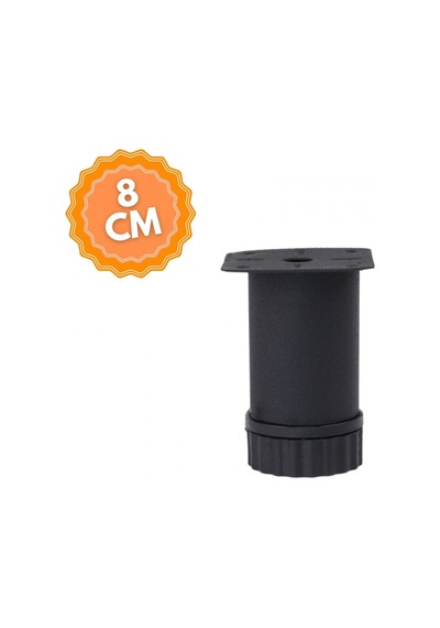 Ayarlanabilir 8 Cm Bingolu Siyah Metal Mobilya Ayağı, Lüks Metal Mobilya Ayak, Koltuk, Dolap Siyah Diğer