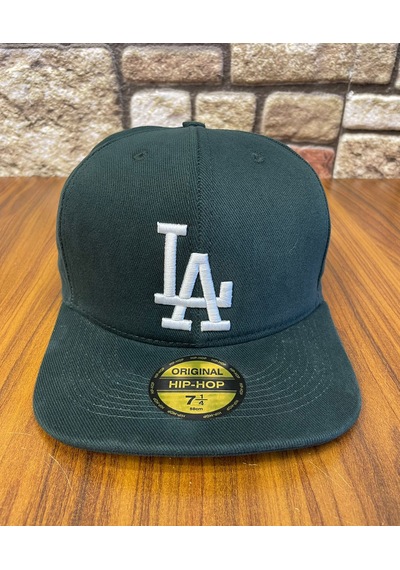 Hamze La Losangeles Nakışlı Hiphop Snapback Rapper Drip Şapka Cap Zümrüt Yeşili