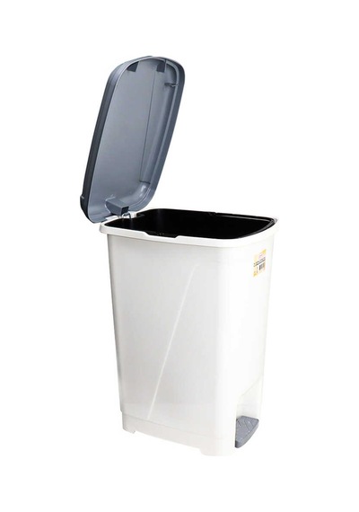 Porsima Kovalı Slim Pedallı 15 Litre Çöp Kovası Beyaz