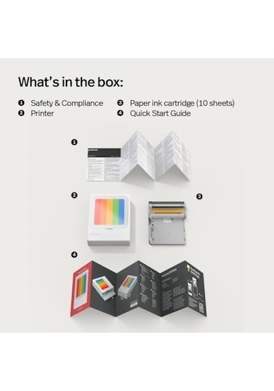 Polaroid Hi-print - Bluetooth Bağlantılı 3x3 Fotoğraf Boya-alt Yazıcı - 10 Fotoğraf Sayfası Dahil 9196 Diğer