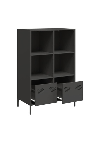 Tr Çelik Dolap, 68 X 39 X 103,5 Cm, Çekmeceli Siyah, Ev Ve Ofis İçin Klasik Saklama Çözümü, Soğuk Haddelenmiş Genel