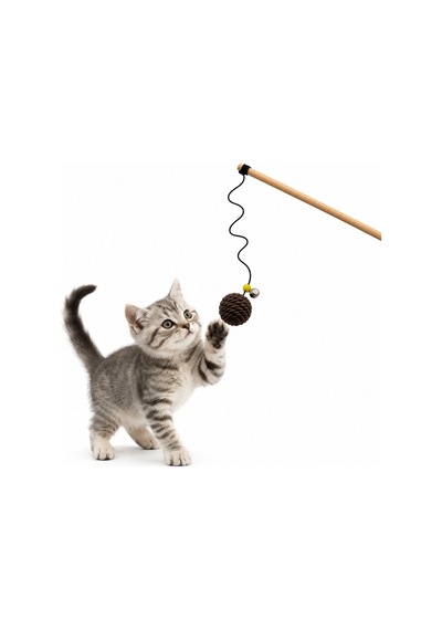 Kedi Oltası - Dawcat - İp Yumağı - Kahve