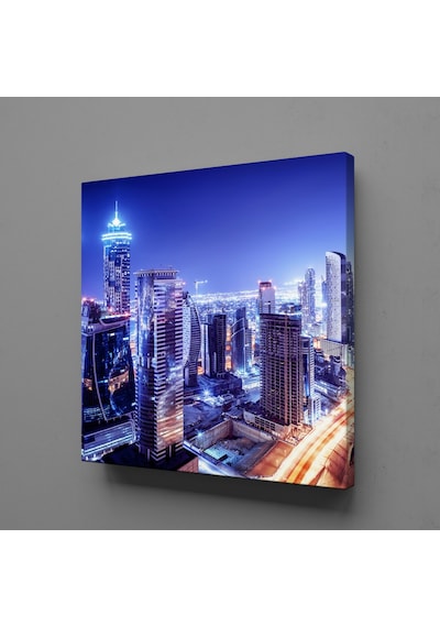 Dünyanın Ünlü Şehirleri Manzarası Kanvas Tablo 100x100cm