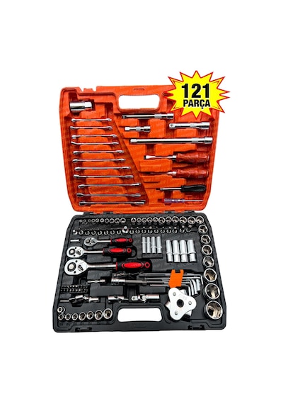 Moonshop Profesyonel 121 Parça Lokma Takımı 1/2-1/4-3/8 Takım Set