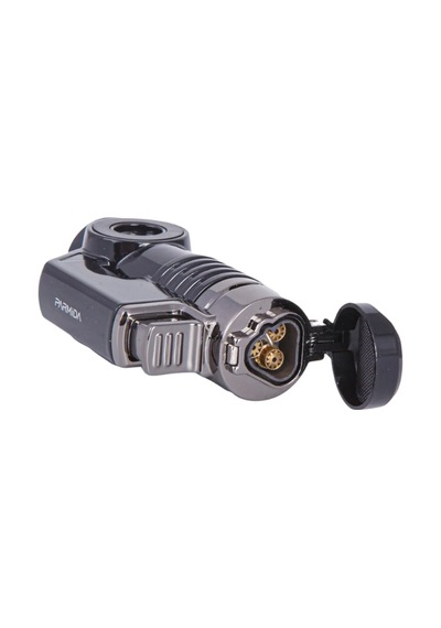 Parmida 3 Torch Pürmüz Siyah Puro Çakmağı - Tr9152