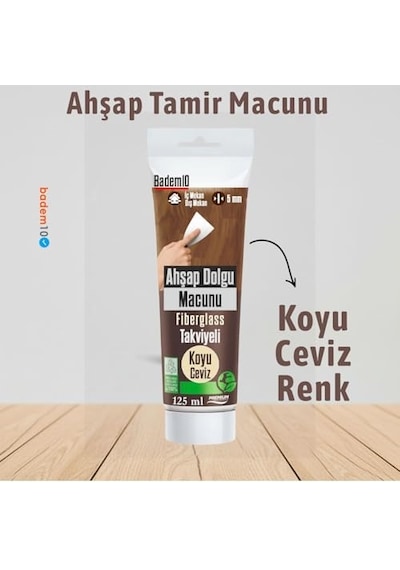 Ahşap Parke Tamir Macunu Koyu Ceviz Mobilya Masa Dolgu Çatlak Çizik Giderici 125 Ml Kullanıma Hazır