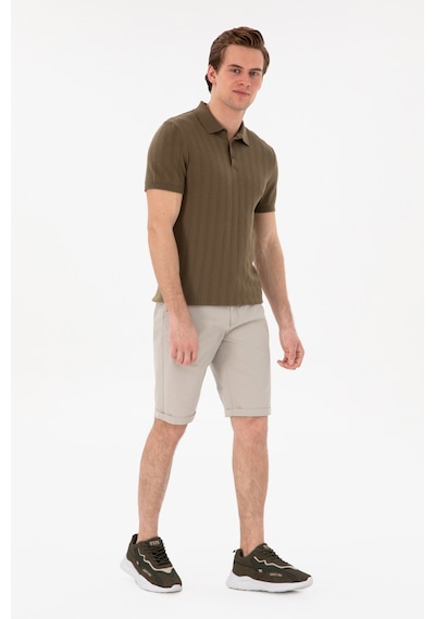 U.S. Polo Assn. Erkek Slim Fit Polo Yaka Haki Triko Tişört 50306474-VR027 U.S. Polo Assn. Erkek Slim Fit Polo Yaka Haki Triko Tişört 50306474-VR027