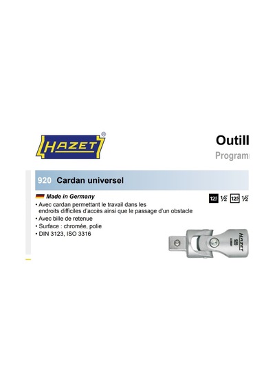Alman Hazet Lokma Mafsalı 1/2"