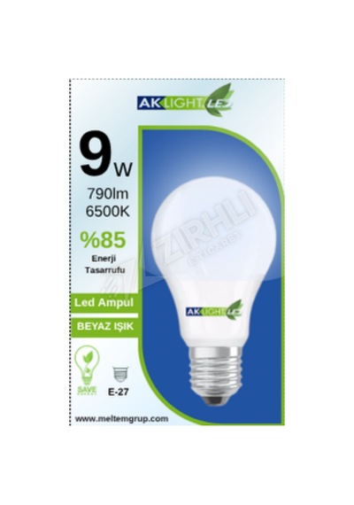 5 Adet Aklight Led Ampul 9w E27 Beyaz Işık