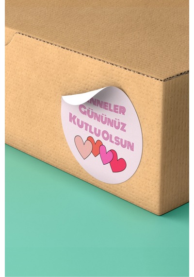 Anneler Gününüz Kutlu Olsun Sticker Etiketi 3x3cm St2399 Çok Renkli