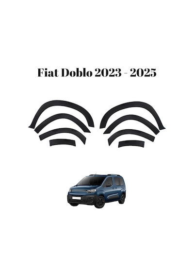 Fiat Doblo 2023 2024 2025 Uyumlu Kapı Ve Çamurluk Koruma Premium Dodik Seti Siyah 8 Parça Tam Set