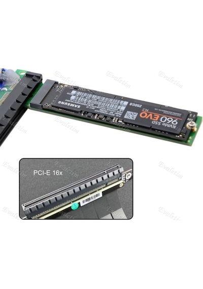Ngff M-Key Nvme Ahcı Ssd To Pcı-E 3.0 1X 4396A 960 Evo Kart Çevir