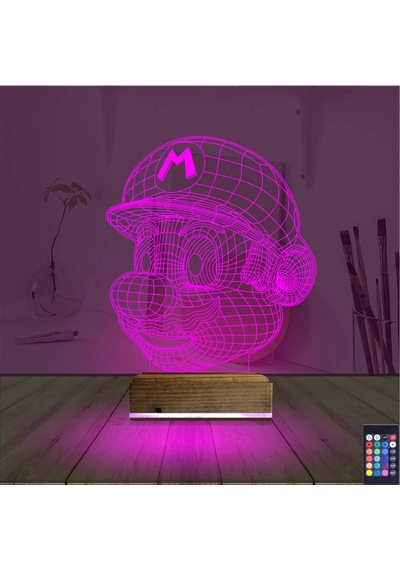 Luvivia Super Mario 3d Lamba - Masa Gece Lambası Şeffaf