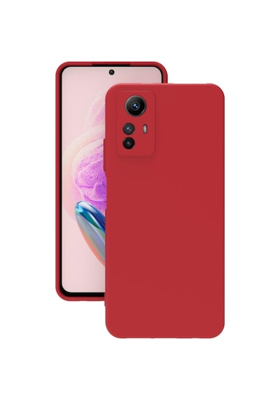 Xiaomi Redmi Note 12s Kılıf Kamera Korumalı Silikon Rubber Arka Kapak Kırmızı