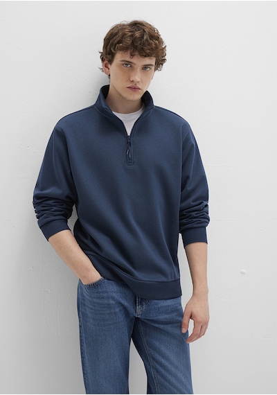 Mavi - Yarı Fermuarlı Lacivert Basic Sweatshirt 0s10278-70490 Lacivert