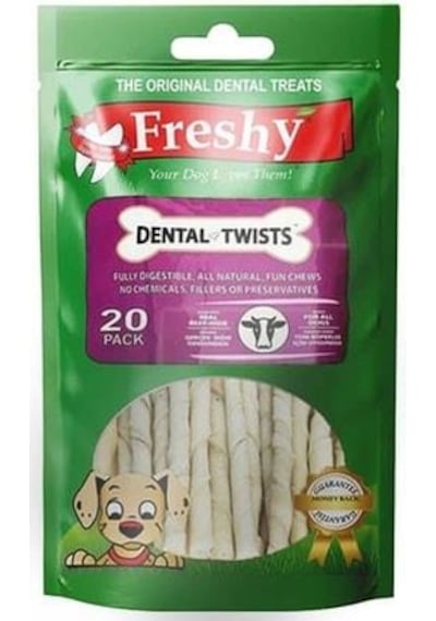 Freshy Dental Burgu Köpek Ödülü 20'li Paket - 120 Gr