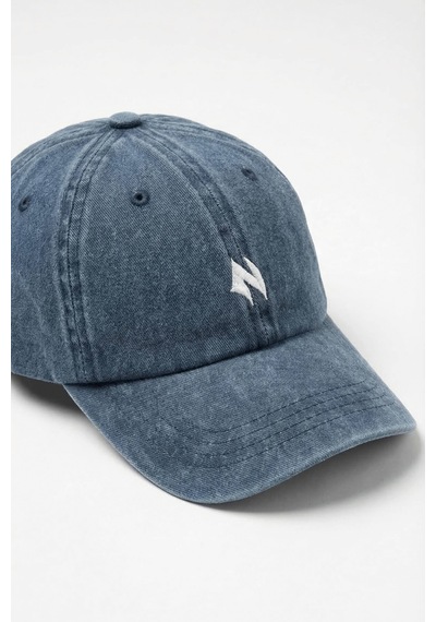 Woneagle Vintage Yıkamalı Unisex Mavi Denim Şapka Kot Mavi Kot Mavi