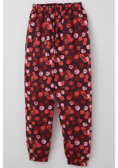 Breeze Kız Çocuk Pijama Takımı Neşeli Benekler Desenli 4-8 Yaş, Mürdüm Mürdüm