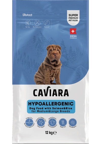 Caviara Hipalerjenic Somonlu Ve Pirinçli Büyük Irk Köpek Maması 12 Kg