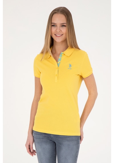 U.S. Polo Assn. Kadın Sarı Basic Polo Yaka Tişört 50280060-VR044