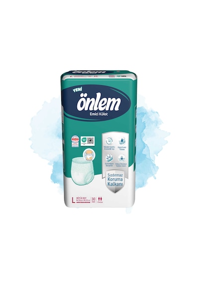Önlem Emici Külot Yetişkin Hasta Bezi L - Large - Büyük 150 Adet L