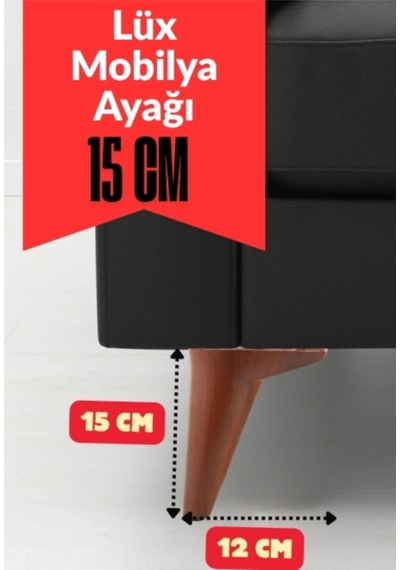 4 Adet 15 Cm Mobilya Ayak Seti Ahşap Desenli Kanepe Koltuk Tv Ünitesi Yükseltici Ayak Kanepe Ayağı Kahverengi Kahverengi