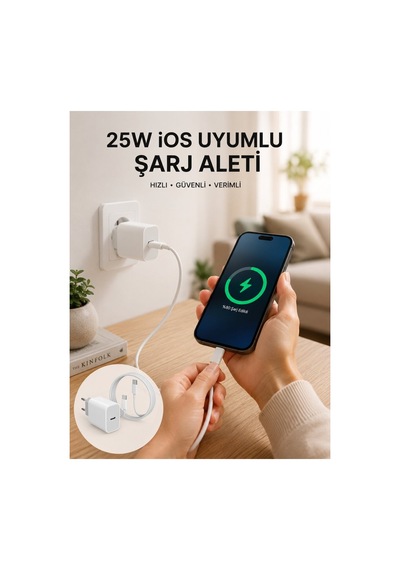 Type-c Hızlı Şarj Özellikli Cihazı Usb-c Kablo Dahil - Hs08377208-1859 Renkli