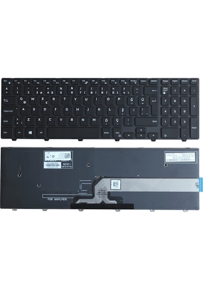 Dell 15-3000, 3542, 3543, 3550 Notebook Klavyesi - Siyah - Tr / Kl0858