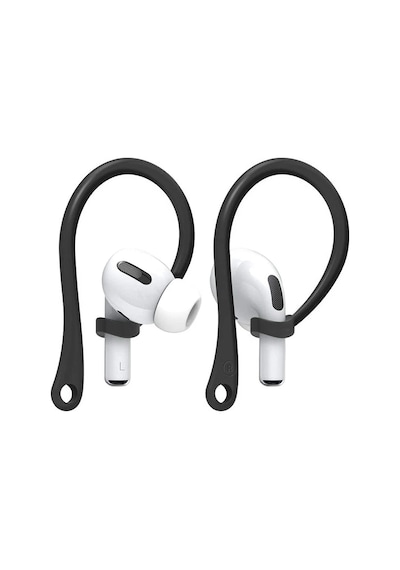 Caseonn Samsung Galaxy Buds 3 Fe / Buds 3 Pro / Buds 3 Kulak Üstü Kulaklık Tutucu Spor Kanca, Esnek Silikon Düşme Önleyici Askı Siyah
