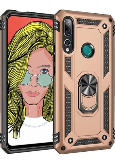 Huawei Y9 Prime 2019 Kılıf Zore Vega Kapak Gold