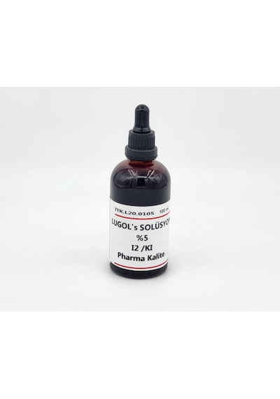 Lugol Çözeltisi %5 lik,100 ml, Lugol's iodine Solution