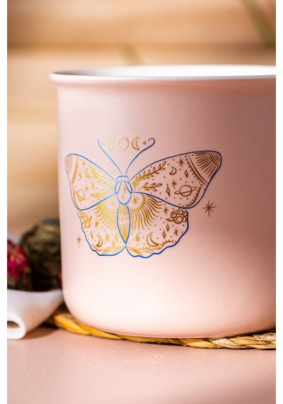 Emsan Butterfly Kupa 380 Ml Pembe