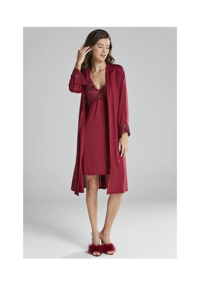 Moda Dua Pierre Cardin P5040 Bayan Penye 6'lı Gelin Çeyiz Seti bordo