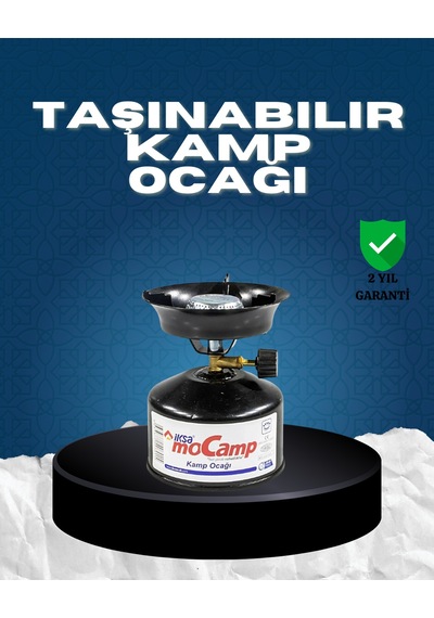 Kamp Ocağı Seti Taşınabilir Tüp Ve Denge Aparatlı Siyah