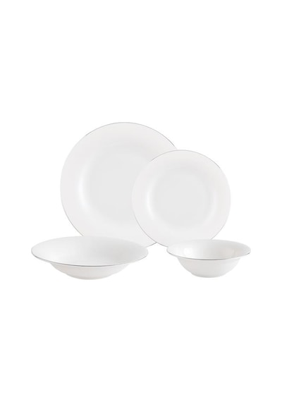 Madame Coco Dormir 6 Kişilik 24 Parça Yemek Takımı - Beyaz/silver Çok Renkli