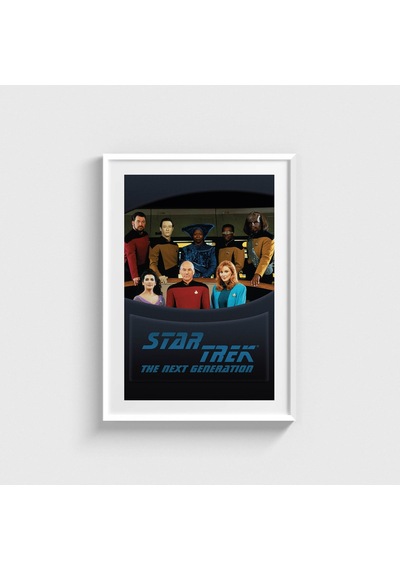 Star Trek The Next Generation Dizi Posteri Tablo Çerçeveli Poster Duvar Dekorasyonu Beyaz Çerçeveli Tablo Beyaz Çerçeveli Tablo Dn11d513beyaz