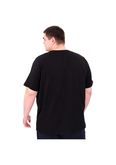 Mode Xl Büyük Beden Erkek T-shirt Bisiklet Yaka Optımıstıc U25028 Siyah Siyah