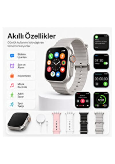 Hiltech T20 Ultra 2 49 MM 4 Kordonlu Akıllı Saat (İthalatçı Garantili)