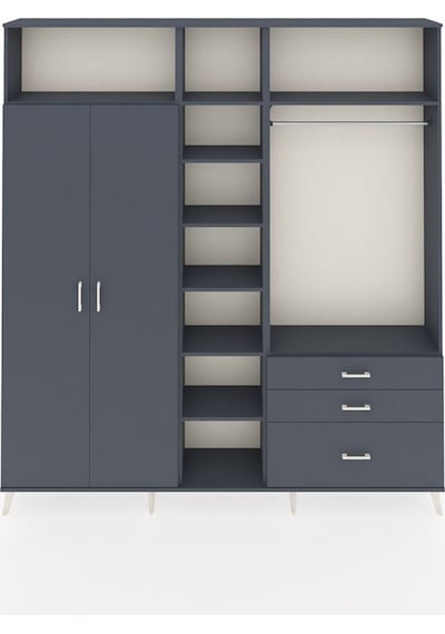Arges Dolap 9 Raflı 3 Çekmeceli 2 Askılı 220x30x243 Antrasit-antrasit/antrasit Antrasıt/antrasıt Arges Dolap 9 Raflı 3 Çekmeceli 2 Askılı 220x30x243 Antrasit-antrasit/antrasit Antrasıt/antrasıt