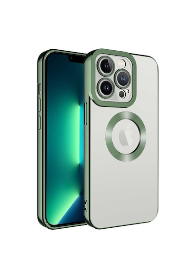 Kilifone - Apple Uyumlu iPhone 14 Pro Max - Kılıf Kamera Korumalı Tatlı Sert Omega Kapak - Yeşil