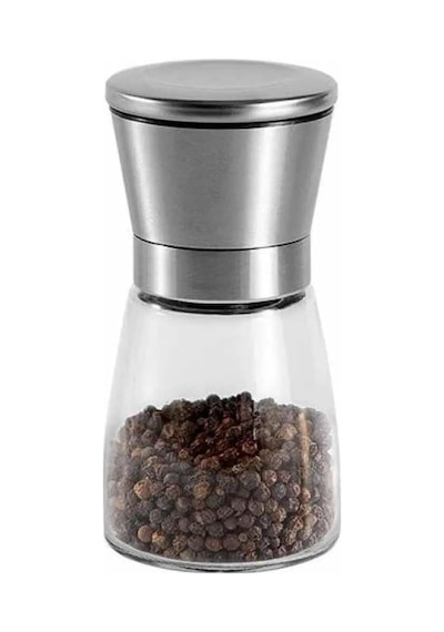 Tuz & Biber Değirmeni Çelik Kapak - Cam Hazne 13 Cm Csm-130 Beyaz