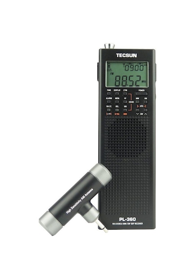 Tecsun PL-360 Fm/Am/Sw/Mw/Lw Portatif Radyo Siyah