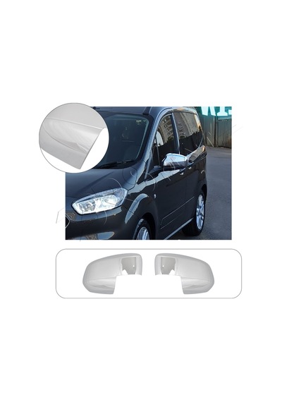 Ford Courier Uyumlu 2023 Ve Üzeri Ayna Kapağı 2 Parça Abs Krom Kaplama