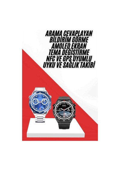 Akıllı Saat 1.62 İnç Ultimate Nabız Sensörlü Sesli Görüşme Yapabilen