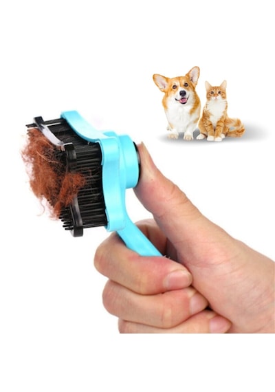 Evcil Hayvan Kedi Köpek Tüy Toplayıcı Otomatik Tuşlu Pet Tarak 5639