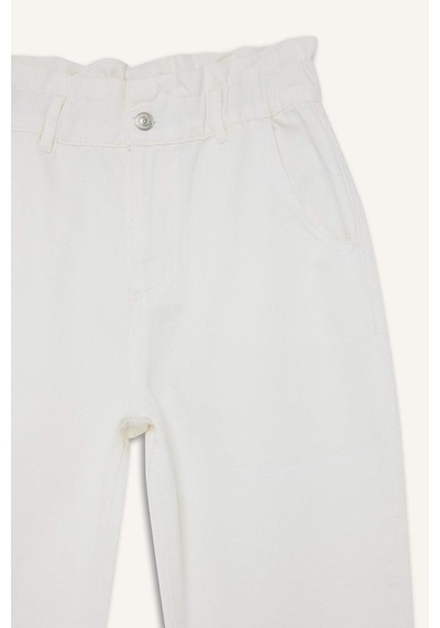 DeFacto Paperbag Beli Lastikli Bilek Boy Jean Pantolon E8001AX25SMWT1