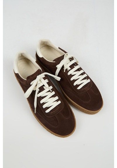 Krahe Palminteri 2 Erkek Hakiki Deri Bağcıklı Kahve-ekru Sneakers