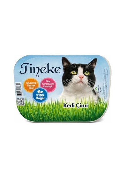 Tineke%100 Doğal Fileli Kedi Çimi Tüy Yumağı Önleyici